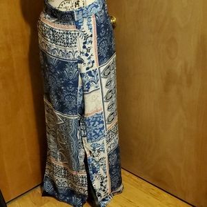 Chicos wide leg patchwork pants